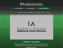 Tablet Screenshot of lambertpatentlaw.com